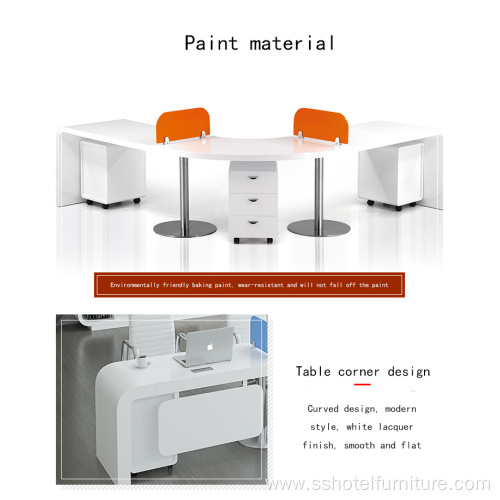 Fashion White Staff Office Desk Combination Work Desk